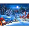 New 5D DIY Diamond Painting Snow Scene Diamond Embroidery Christmas Cross Stitch Full Round Drill Home Decor Manual Gift