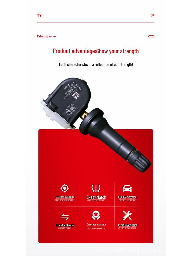 BYD Song Tire Pressure Sensor for Qin Yuan EV Tang Surui E5E6F3 - Built-in Monitor