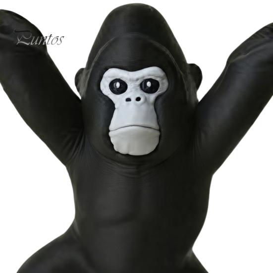 Durable Desktop Pen Rack 3D Printed Gorilla Holder, Funny Figurine, Personalized Gift for Coworkers Minimalist Black Desk Ornaments Office Home Study
