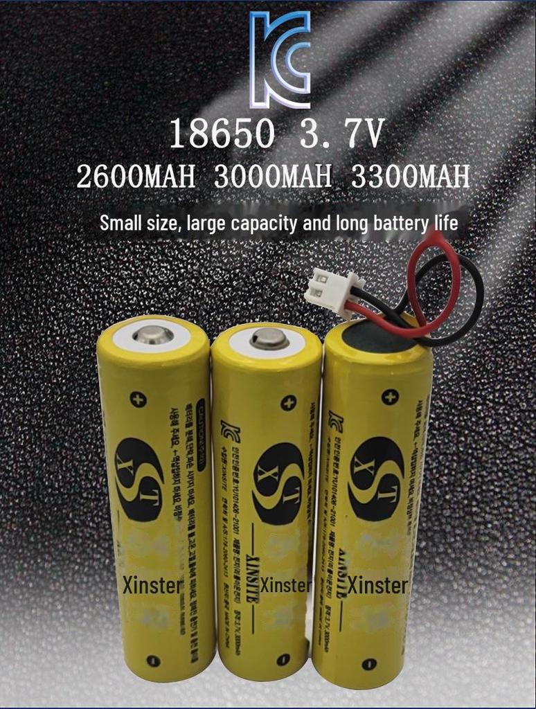 18650 2600mAh 3C Li-ion Rechargeable Battery for High-Intensity Flashlights, KC Certified
