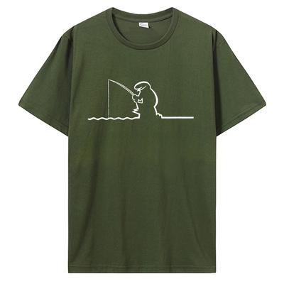 La Linea Angeln T-shirt Neuheit Reine Baumwolle Tops Oansatz Harajuku T-shirt Geburtstag Geschenk Kleidung Unisex Streetwear T Hemd
