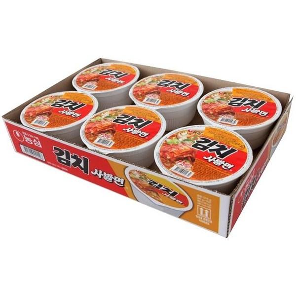 Nongshim Kimchi Bowl Noodles 86g, 6 pieces