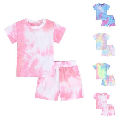Kids' Tie-Dye  Set - Short Sleeve & Shorts 2-Piece Outfit