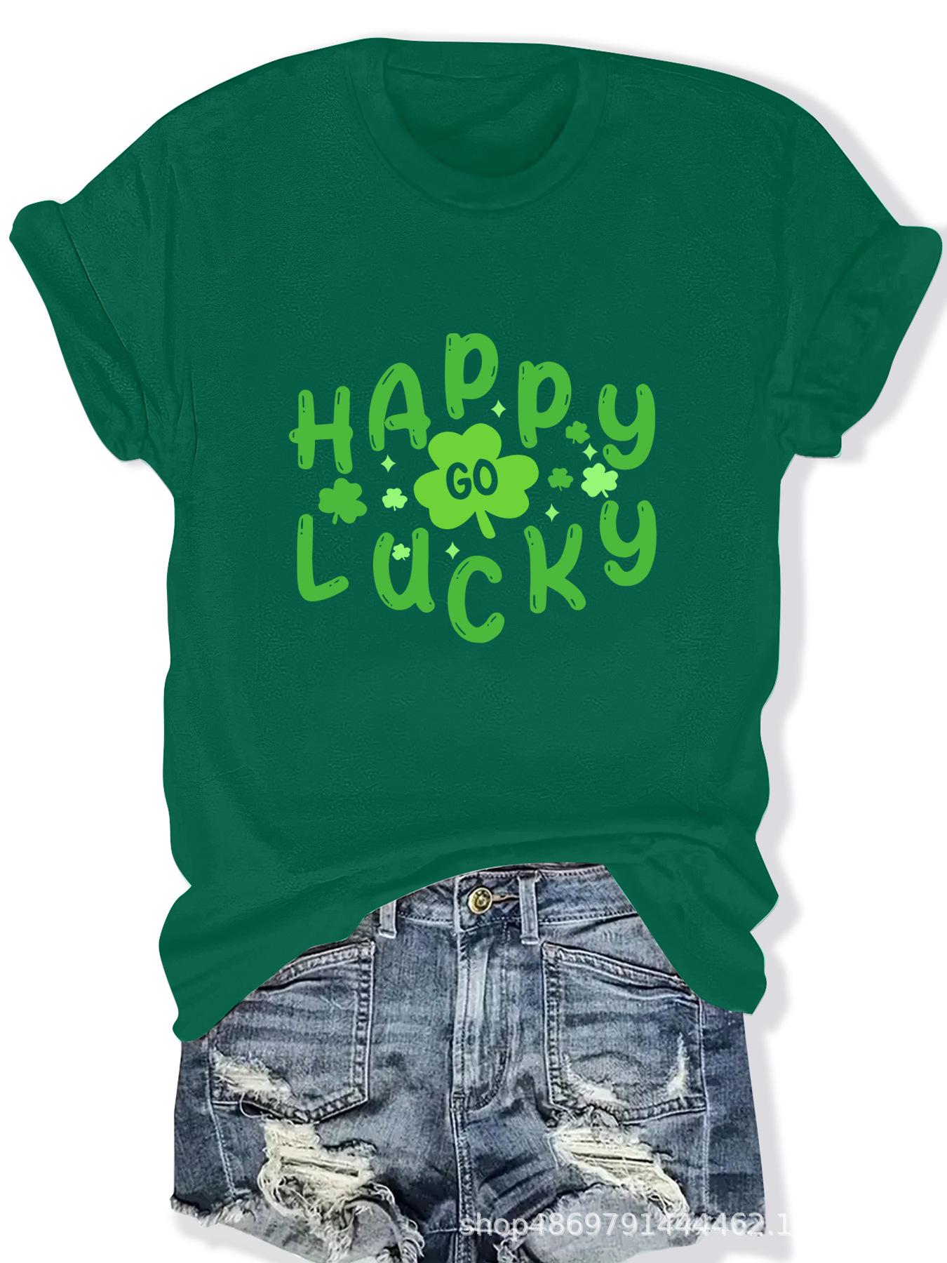 

Women s Cross-Border Fashion Round Neck T-Shirt XXL зелёный