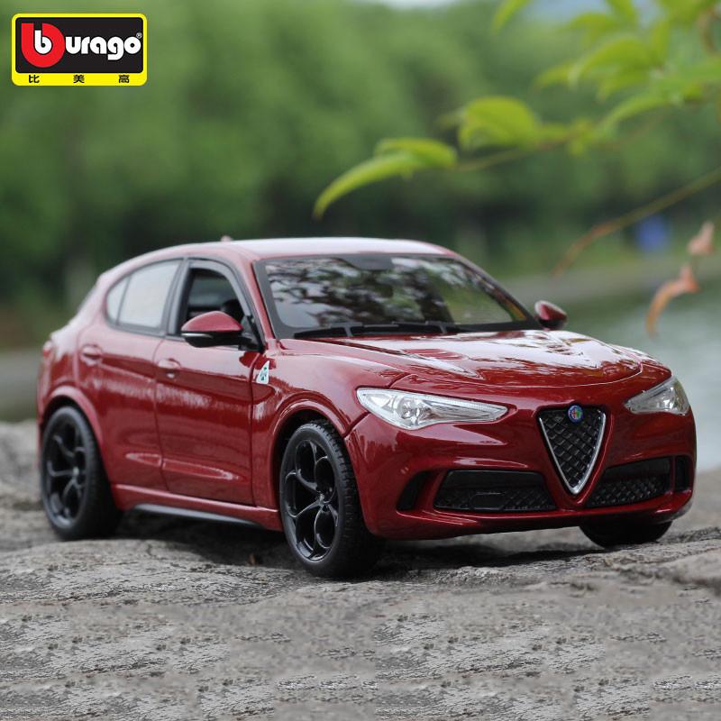 

Bburago 1:24 Alfa Romeo Stelvio Alloy Car Diecasts & Toy Vehicles Car Model Miniature Scale Model Car Toy For Children красный