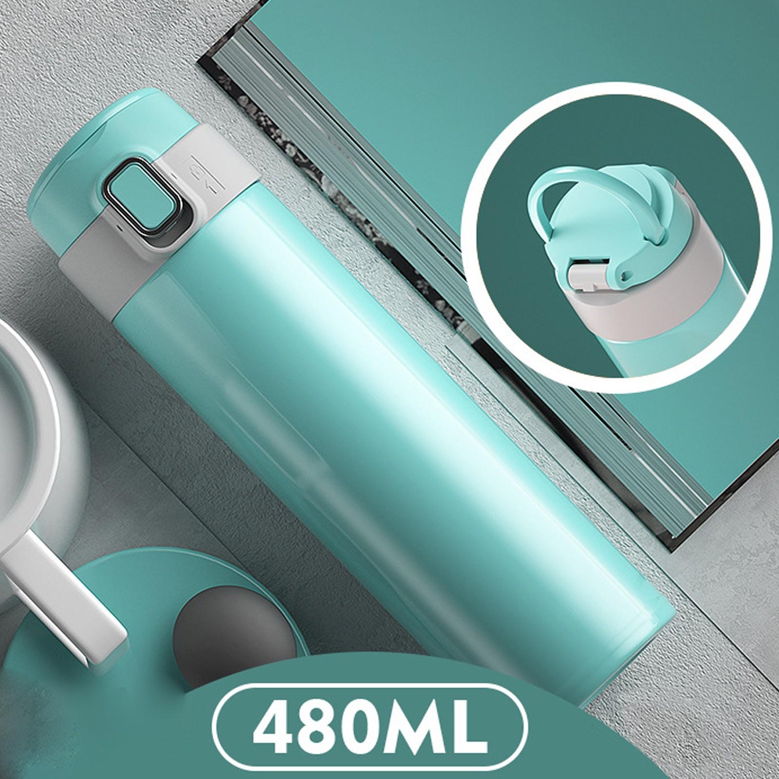 

1/2PCS Stainless Steel Water Bottle 480ML/16OZ Bouncing Bottles синий