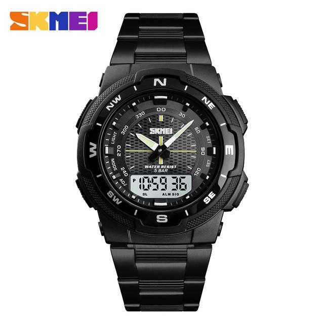 Skmei 1370 Original High Quality Men's Wrist Watch Digital Alarm Clock Direct Factory Supply Business Luxury Fashion Wrist Watch