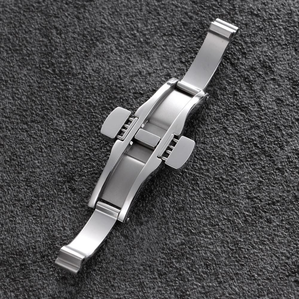 Für Tissot 1853 T035617 T035439 Edelstahl-Uhrenschließe Schmetterlingsfaltschließe Uhrenarmbandschließe Metall-Uhrenknopf Armbandzubehör
