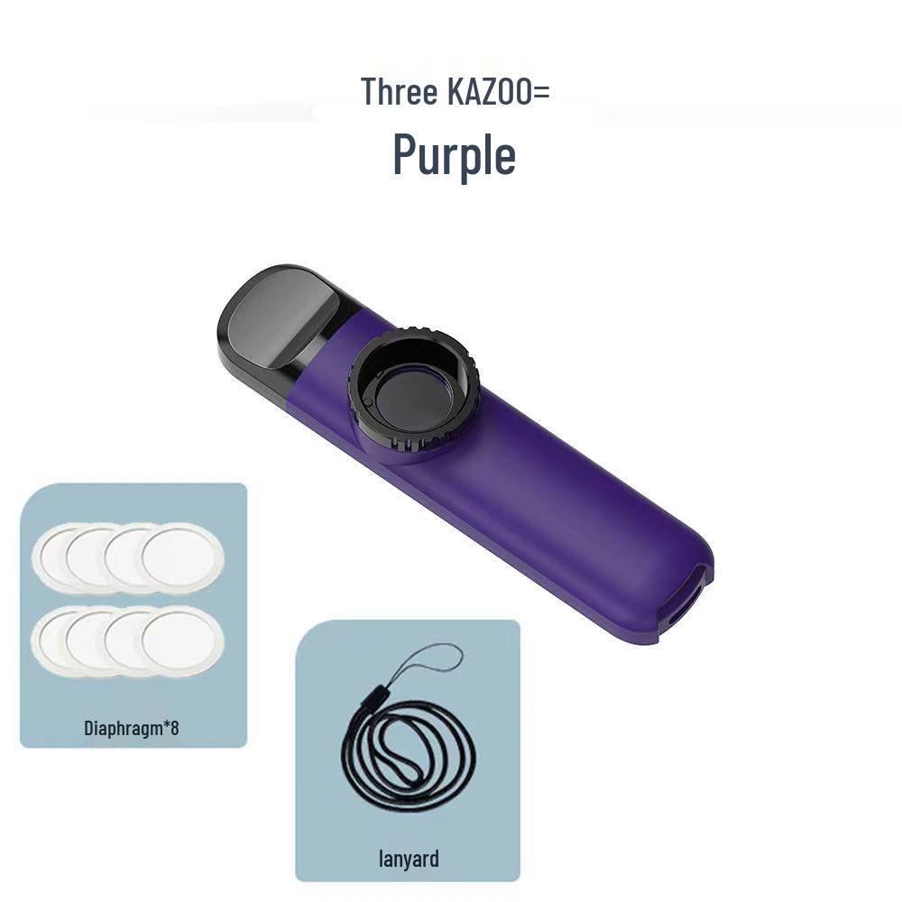 Gradient Color Double Hole Kazoo with Double Membrane - High Low Tone Kazoo Instrument