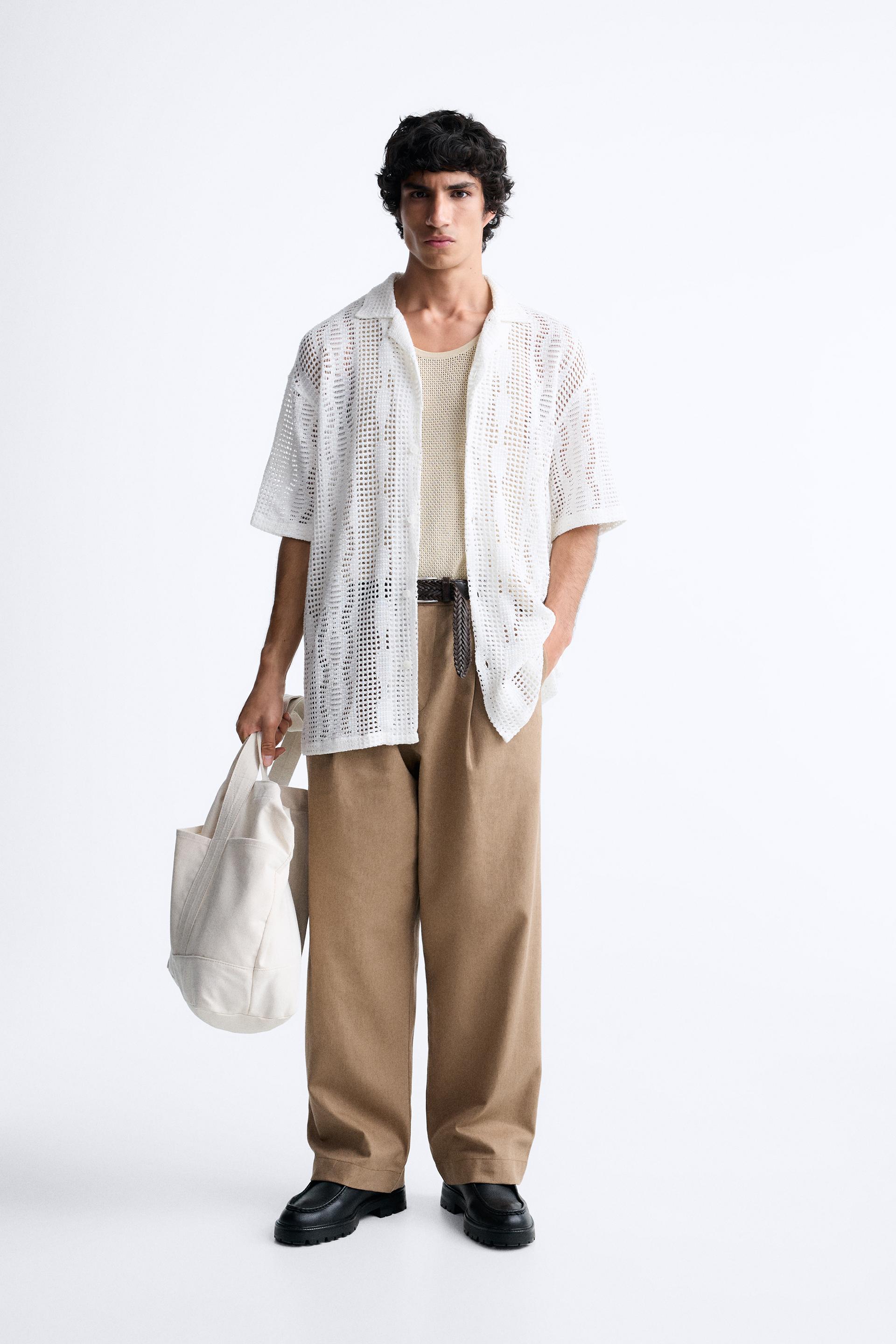 

РУБАШКА С ФАКТУРНЫМ ВЯЗАНИЕМ КРЮЧКОМ