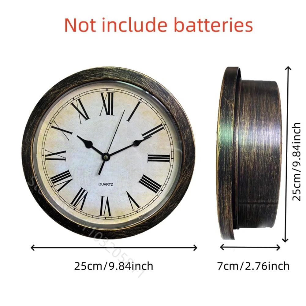 Insurance Clock Retro Wall Clock Gold Storage Creative Clock Mechanism Living Room Clocks Wall Home Decor Wandklok Gift FZ491