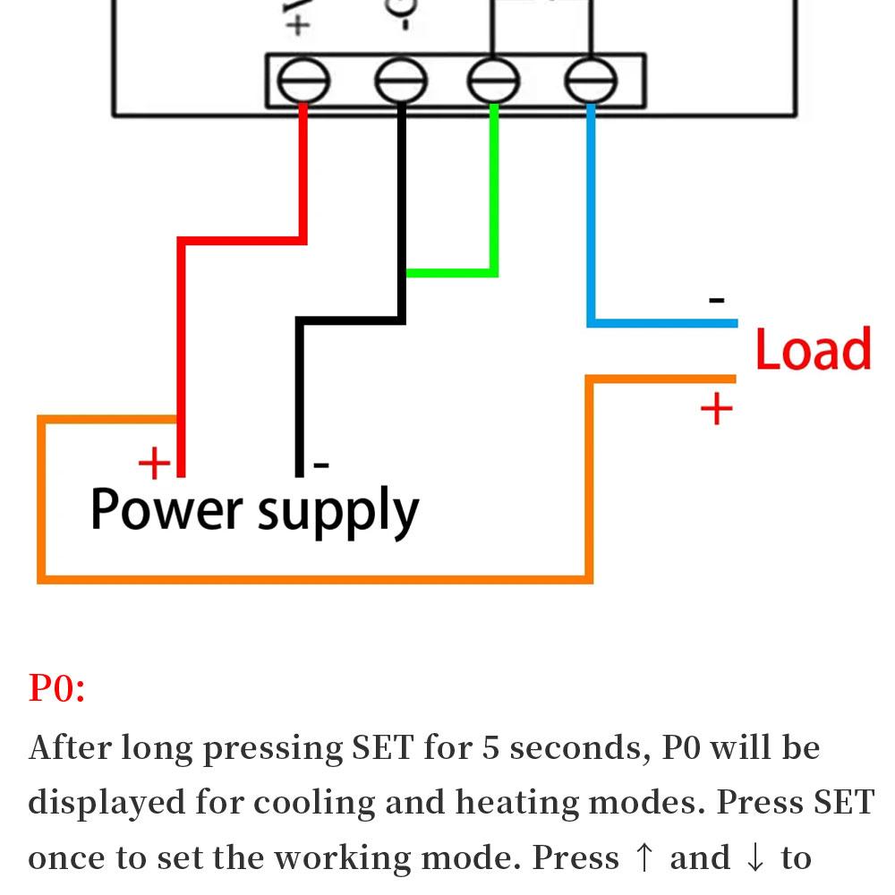 W3230 12V 24V AC110-220V Probe line 20A Digital Temperature Control LED Display Thermostat With Heat/Cooling Control Instrument