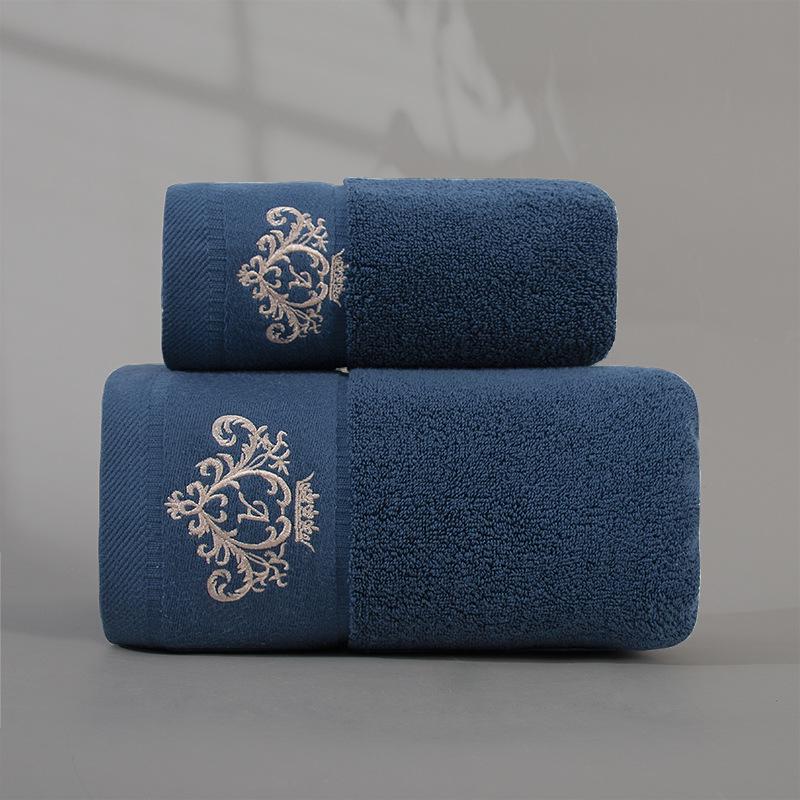 Premium All-Cotton Bath Towel: Thick, Soft, Absorbent, Antibacterial, Embroidered for Household and Hotel Use
