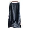 2026 Spring/Summer Women's Black Silk Midi Skirt - Chinese National Style, Jacquard A-line with Slit