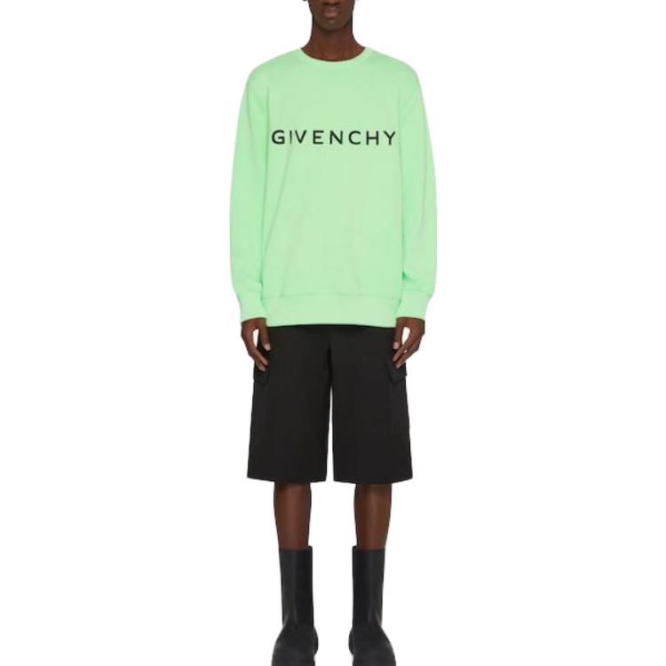 Givenchy Felpa Archetype SS23 Uomo Verde BMJ0HA3YAC-326