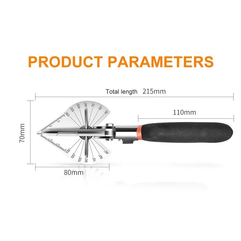 Angle Shear 45 Degree To 135 Degree Miter Cutter Hand Shear Multifunctional PVC PE Plastic Pipe Scissors with Replace Blades