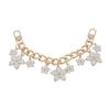 Elegant Purse Chain Strap Alloy Chain Replacement with Flower Charm Fashion Decoration for Shoulder Bags and Purses