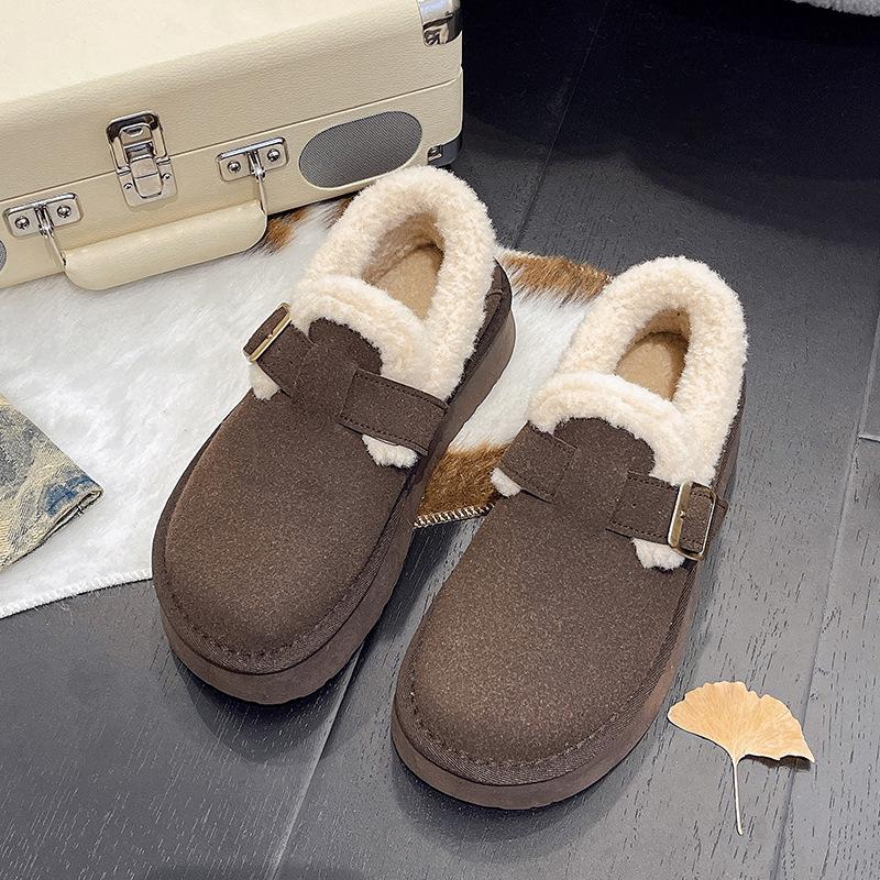 Women's thick-soled winter lightweight warm winter cold padded snow boots non-slip wear-resistant casual sneakers cotton boots fur shoes