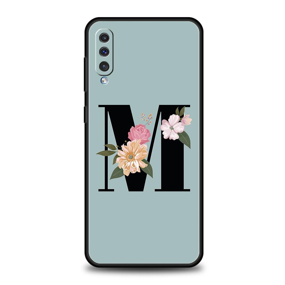 Flower Letters S Phone Case For Samsung A24 A12 A14 A32 A50 A70 A20E A20S A10S A22 A30 A40 A34 A54 A42 A52 5G A02S A04s Cover