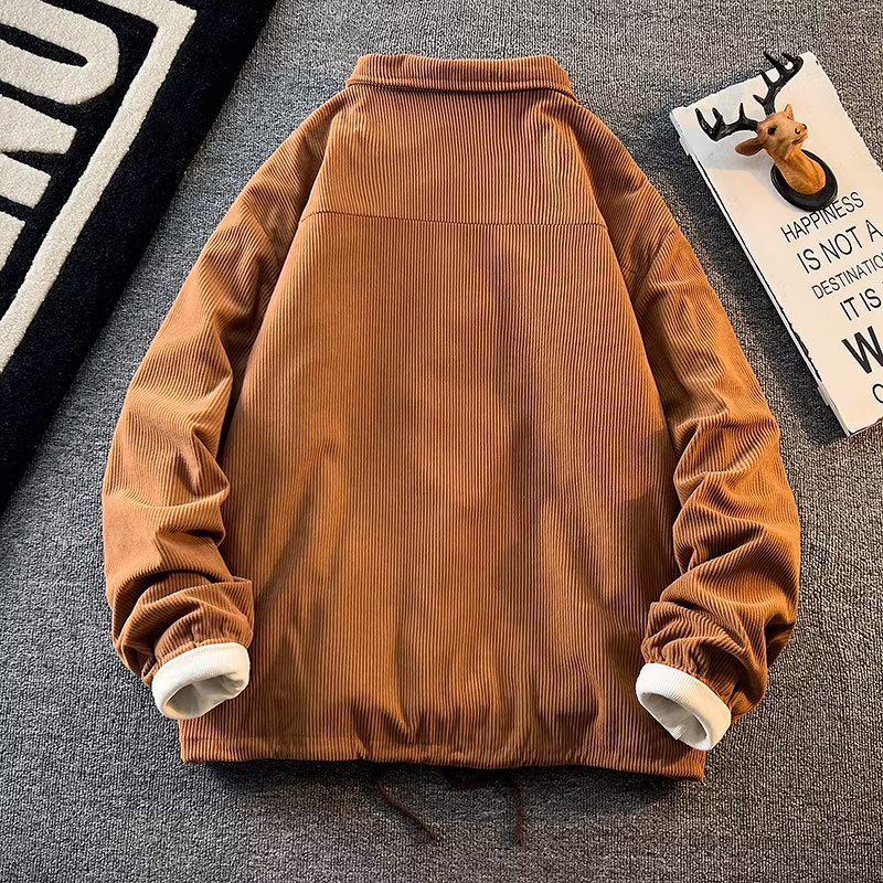 Men's 2023 Corduroy Jacket: Retro American Workwear Style for Spring & Autumn