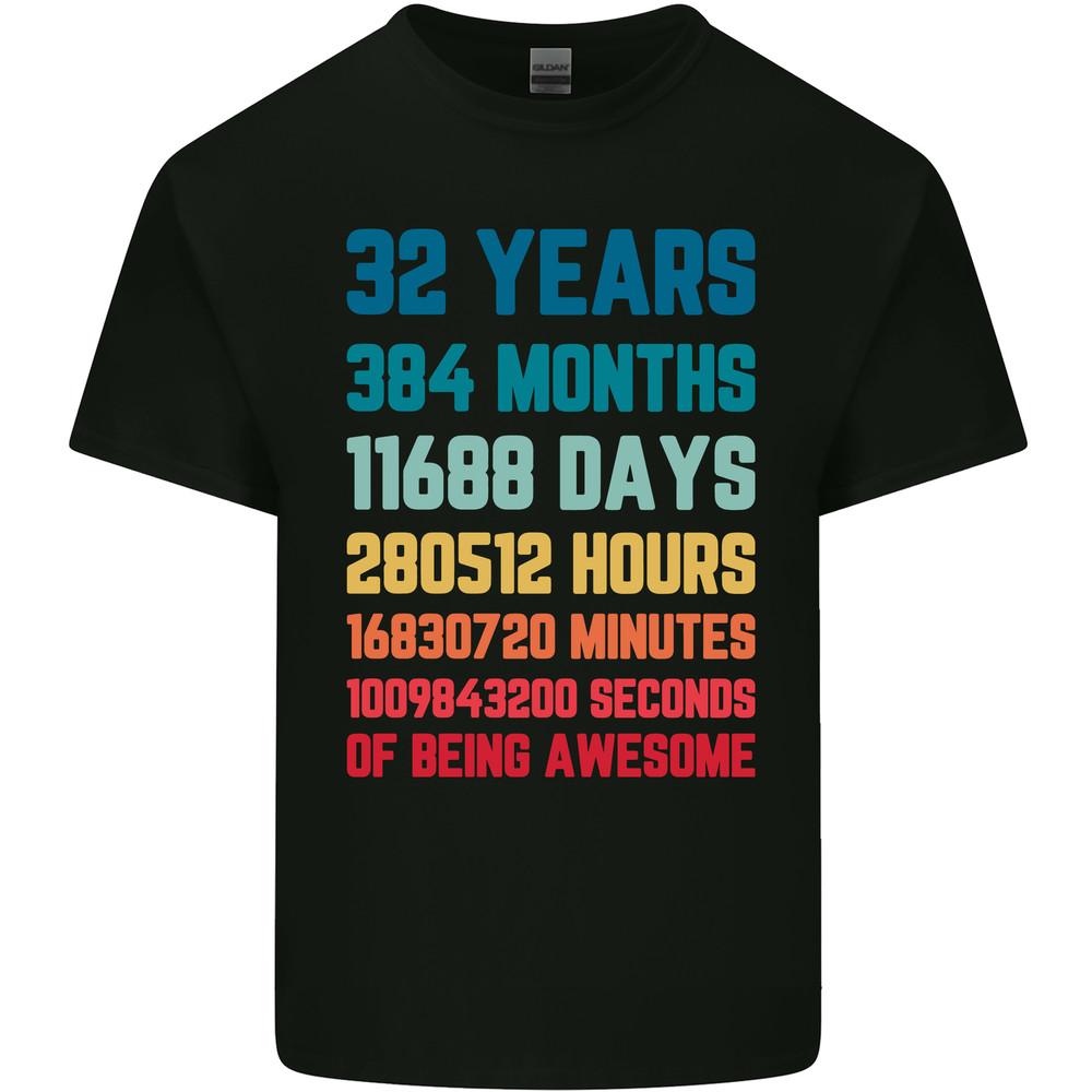 

32nd Birthday 32 Year Old Mens Light Cotton T-Shirt XL
