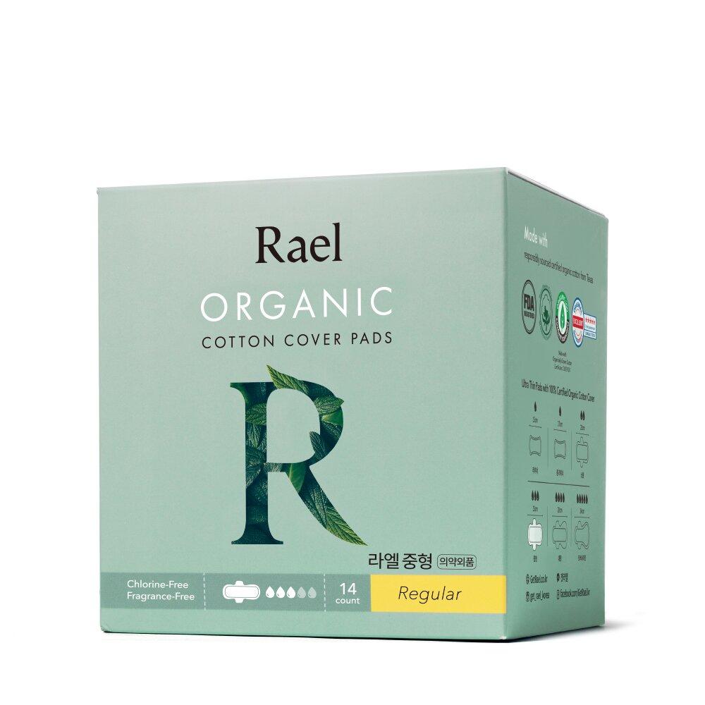 

Rael Organic Cotton Cover Pads Regular 14P