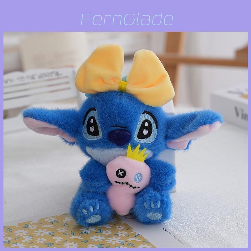 Süße Stitch Kuschelpuppe Schleifen Kopfschmuck Dekoration Plüschtier Anhänger Für Taschen Dekoration Und Sammlergeschenk