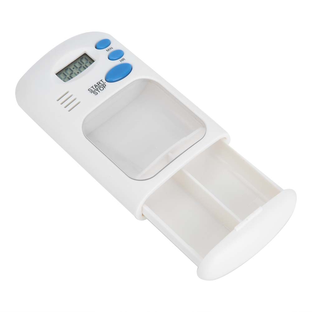 

Mini Portable Medicine Tablet Pills Candy Storage Box Organizer Case with RemiderMedicine Reminder