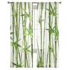 Árvores de bambu e hastes luxuosas cortinas transparentes de chiffon para decoração de sala de estar, quarto, janela, voiles, cortina de tule