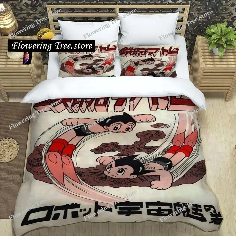 Animation A-Astro Boy Sheets Quilt Covers Bedding Dormitory Sheets Three-piece Bedding Set Three-piece Soft Warm Bedding Set