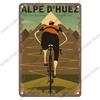 Hisun Tin Sign Vintage Bicycle Poster Metal Signs Plaque Retro Bike Cyclocross Metal Plate Tin Sign Garage House Wall Decor Xcm