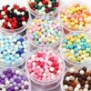 6/8/10/12/14mm Mix Colored Matte Acrylic Spacer Beads Loose Jewelry Round Beads For Making Bracelet Necklace Earring DIY Jewelry