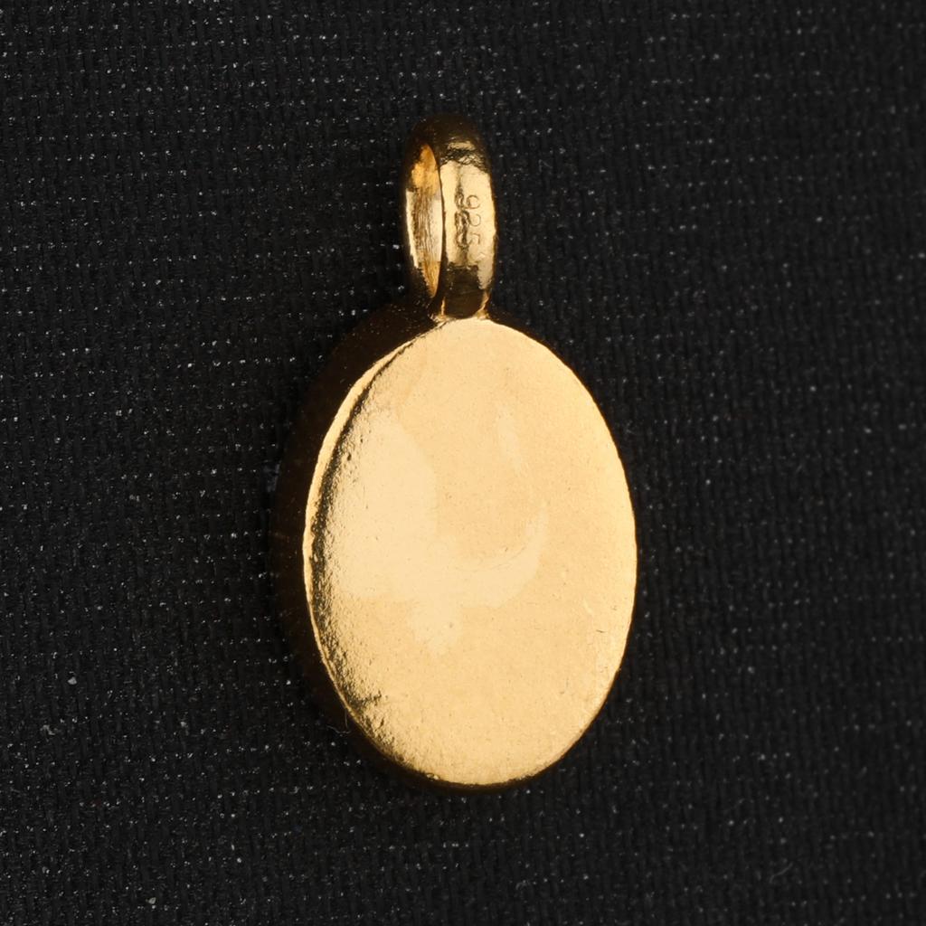 Mother of Pearl Oval Pendant 925 Sterling Silver Gold Plated Minimal Handmade Fine Jewelry Gift for Her
