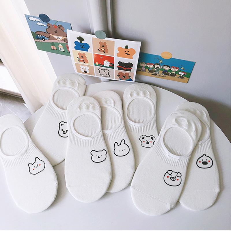 Spring Summer Women Fashion Cotton Cartoon Casual Comfortable Animal Pattern Socks Cute Funny Socks