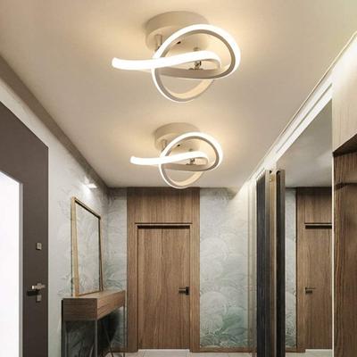 LED Ceiling Light Hallway Lights Curved Design Ceiling Lamps 3-Color Light for Bedroom Living Room