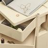 Nordic Rotating Multi-Layer Storage Cabinet: Versatile Makeup, Bedside, or Snack Organizer