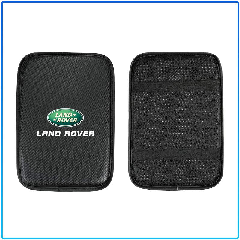 1Pcs Car Armrest Box Mats Leather Center Console Covers Emblem For Land Rover Freelander 2 L2 L319 L462 LF Range Sport Evoque L322 Discovery 2 3 4 5