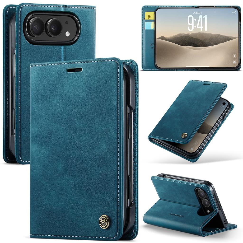 CaseMe-033 For iPhone Duo Wallet Case ,Luxury Flip Premium PU Leather Card Cover Protector Skins Shell