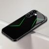 Coque de téléphone en verre à motif géométrique vert adaptée pour Samsung Galaxy S26 S25 S24 S23 S22 S20 FE/Ultra/Plus5Ganti coque arrière anti-chute
