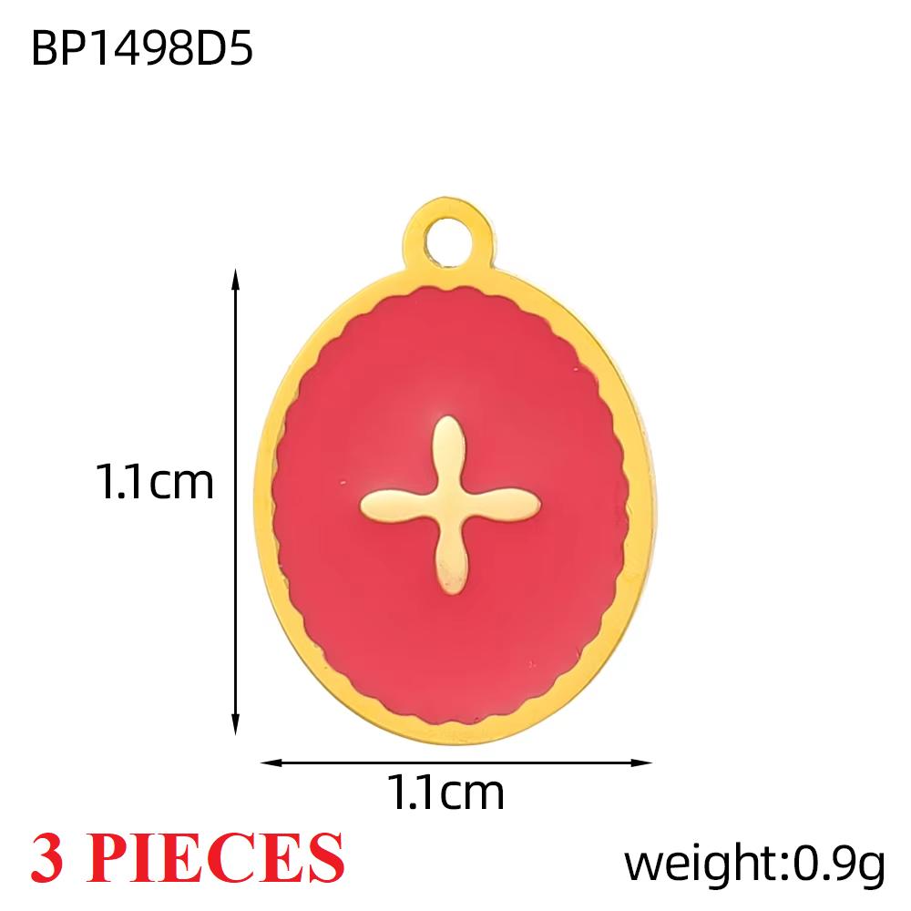 3PCS/LOT CARLIDANA Gold Plated Enamel Charms, Sun Star Boots Halloween Pendants, Stainless Steel DIY Jewelry With Clasp