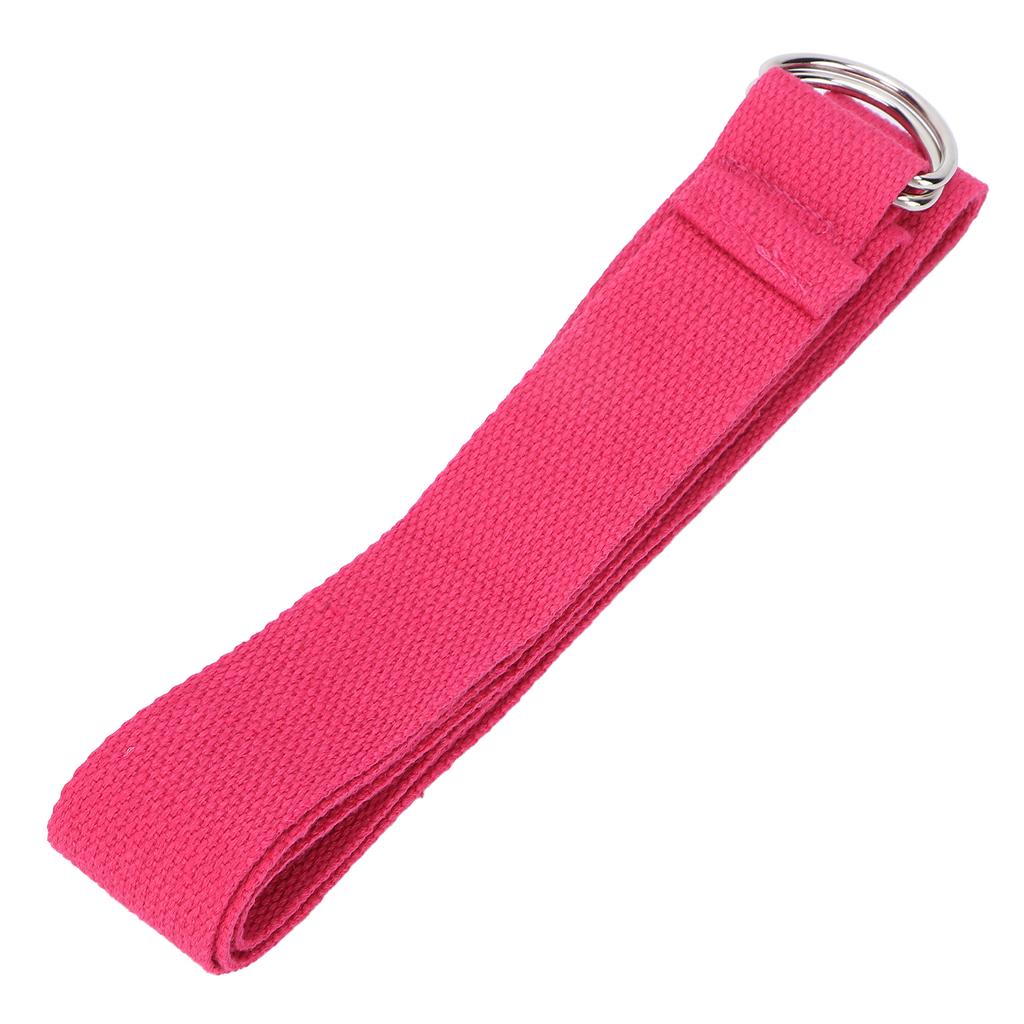 Fitness Stretching Strap NonElastic Stretch   Strap Cotton Fitness Bands with DRing Buckle(Purple )