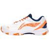 New LiNing Slip Resistant, Abrasion Resistant, Breathable, Lightweight Low Top Badminton Shoes Unisex White Ice Orange AYTS061-1