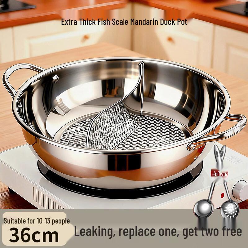 Stainless Steel Divided Induction Hot Pot