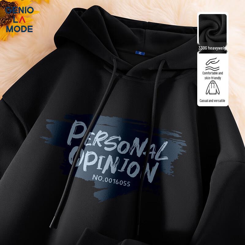 GENIOLAMODE Men's Loose Fit Hooded Sweatshirt