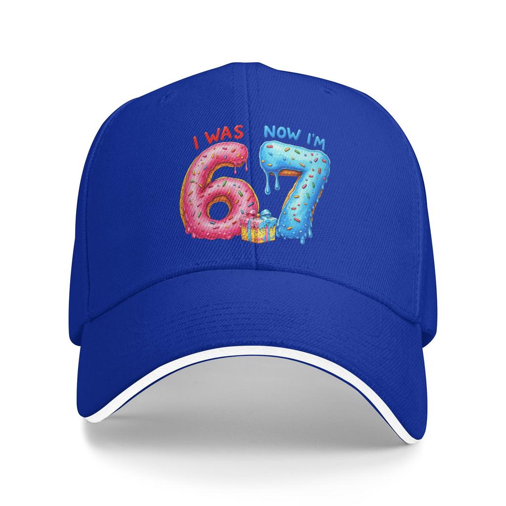 I Was 6 Now I'm 7 Year Old 7th Birthday 6 7 Meme 67 Sun Baseball Cap Summer Men Trucker Hat Retro Hunting Camping Snapback Cap