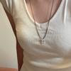 Black Rope Chain 925 Sterling Silver Butterfly Pendant Sweater Necklaces Chain for Women