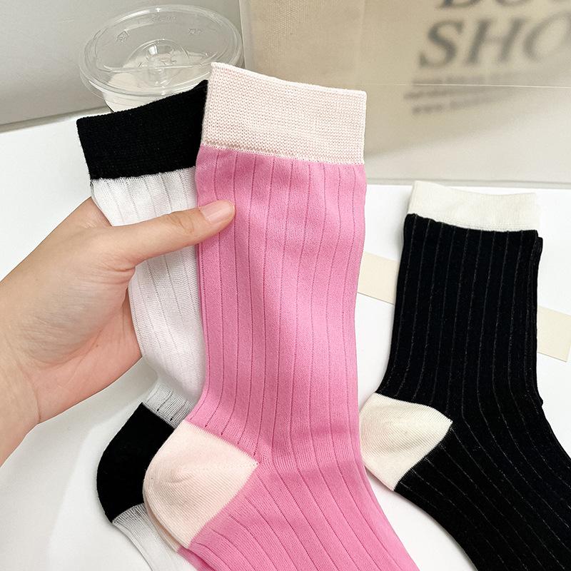 Women Socks Spring Summer Ultra Thin Stockings Japanese Style Bamboo Fiber Transparent High Long Tube Mesh Socks Fashion Female