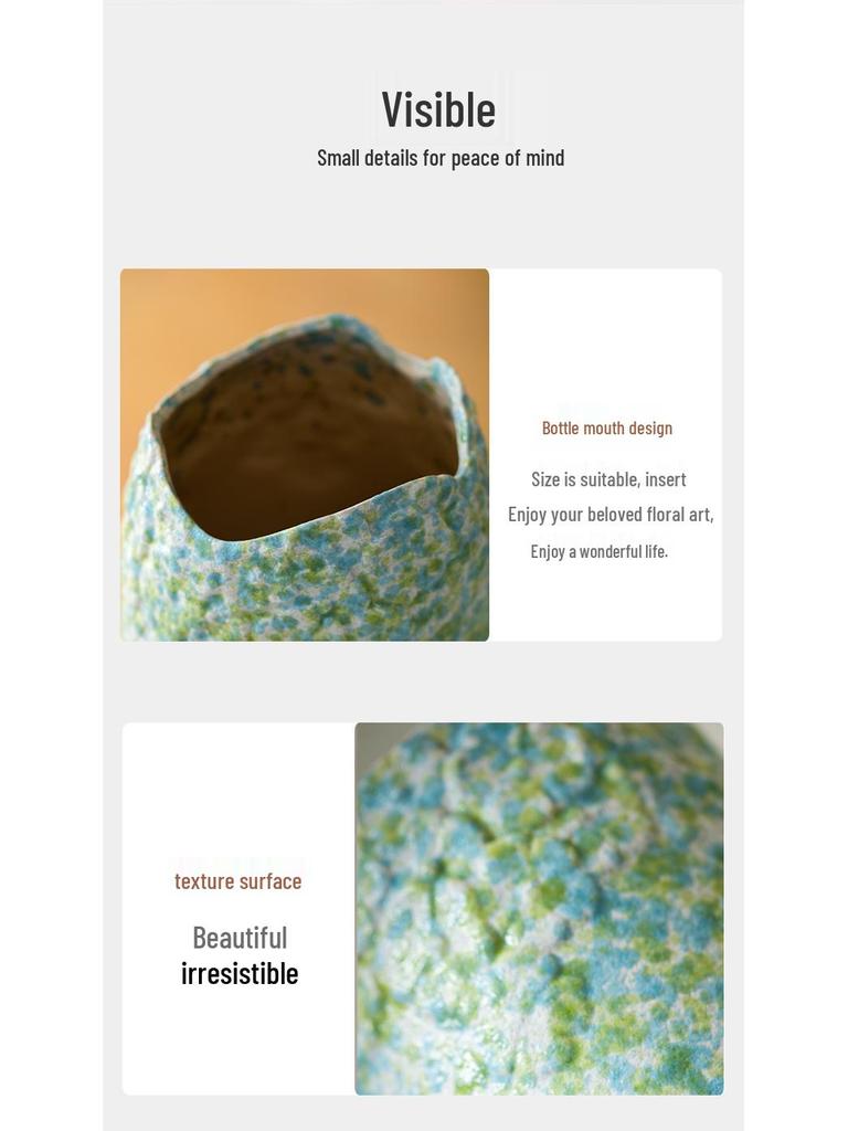 Nordic Ceramic Vase for Living Room Flower Arrangement - Light Luxury Home Decoration and Hydroponic Flower Container.