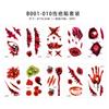 Halloween Scar Tattoo Transfer Sticker Funny Scar Mouth Makeup Waterproof Tattoo Body Stickers for Face Holiday Decorations