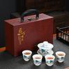 Yingqing suet jade porcelain white porcelain kung fu tea set company opening activities high-end gifts